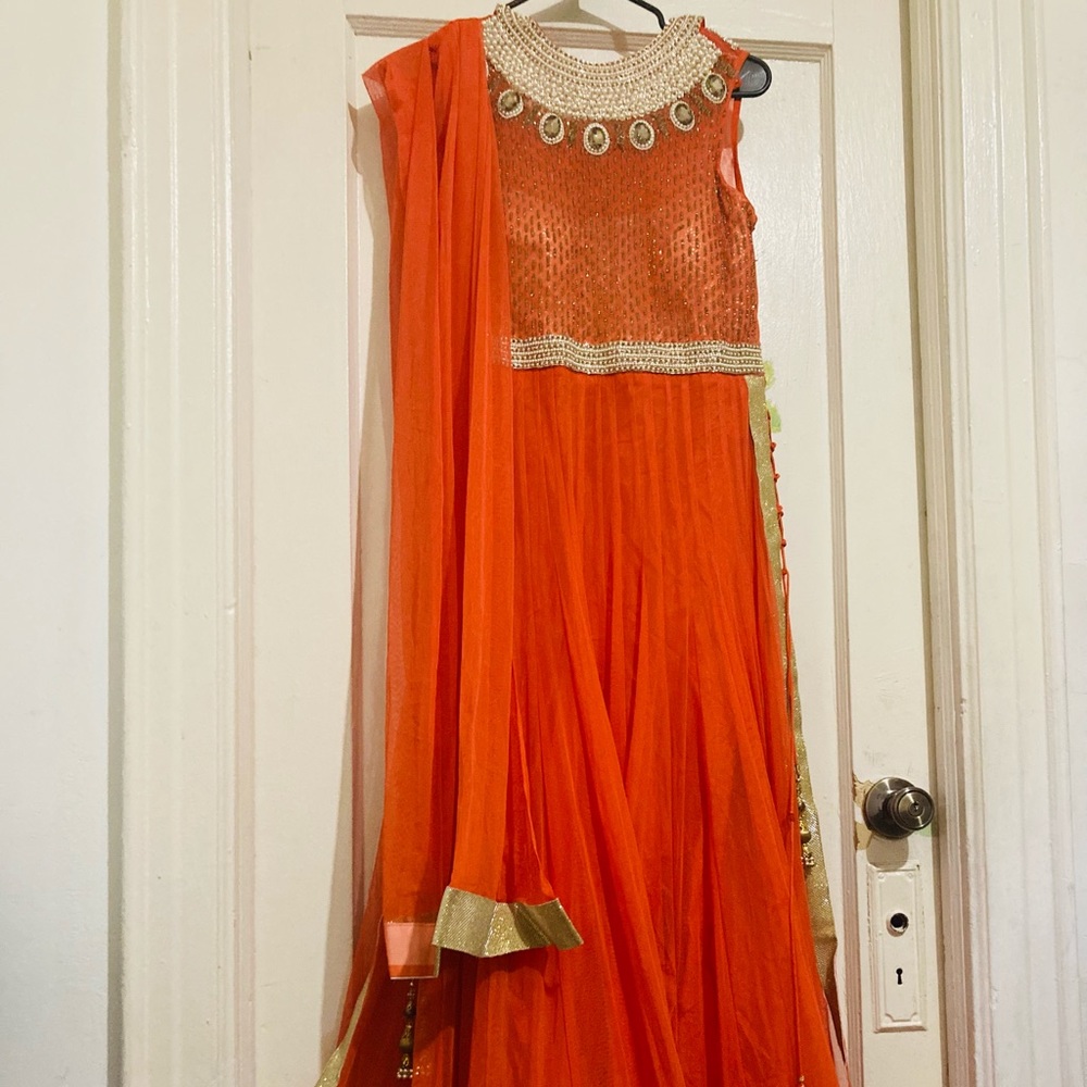 Anarkali long with extra sleeve